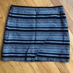 J Crew black & white mini skirt